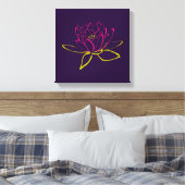 Illustratie Lotus Flower/Water Lily Canvas Afdruk (Insitu (Slaapkamer))