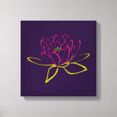 Illustratie Lotus Flower/Water Lily Canvas Afdruk (Voorkant)