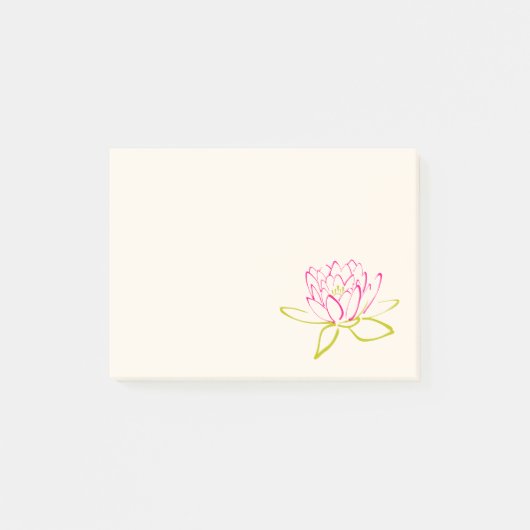 Illustratie Lotus Flower/Water Lily Post-it® Notes (Voorkant)