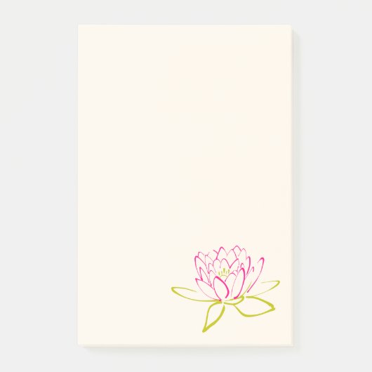 Illustratie Lotus Flower/Water Lily Post-it® Notes (Voorkant)