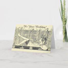 Illustratie Luie Dag Verjaardag Kaart