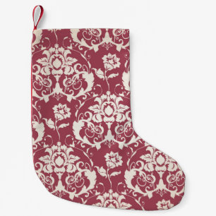 Illustratie. Luxe textuur. Barok, Damask seam Kleine Kerstsok