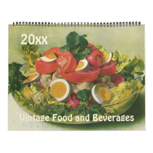 illustratie maaltijden, levensmiddelen en dranken kalender