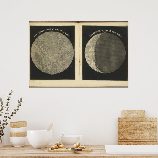 Illustratie  maan poster (Keuken)