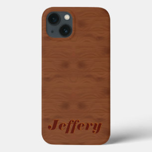Illustratie mahogany Red Wood Grain Monogram Case-Mate iPhone Case