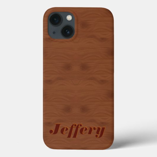 Illustratie mahogany Red Wood Grain Monogram Case-Mate iPhone Case (Achterkant)