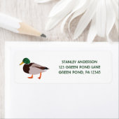 Illustratie Mallard Duck Return Address Etiket (Insitu)