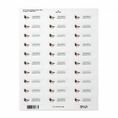 Illustratie Mallard Duck Return Address Etiket (Full Sheet)