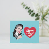  illustratie "Mama heeft altijd gelijk" Briefkaart (Staand voorkant)