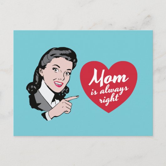  illustratie "Mama heeft altijd gelijk" Briefkaart (Voorkant)