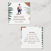 Illustratie Man van Boho Pottery Pastel Colour Min Vierkante Visitekaartje (Voorkant / Achterkant)