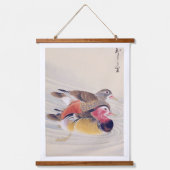  illustratie: Mandarijn eend Hangend Wandkleed (Voorkant)