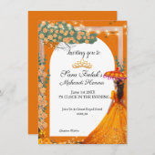 illustratie Mehendi Henna Indiase bruiloft Kaart (Voorkant / Achterkant)