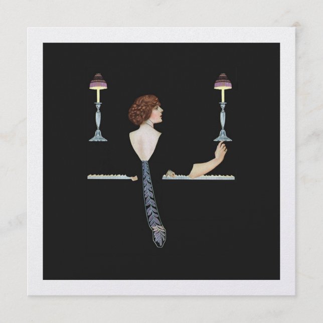  illustratie meisje dat piano speelt (Voorkant)