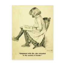  illustratie meisje lezen boek plezier bijschrift