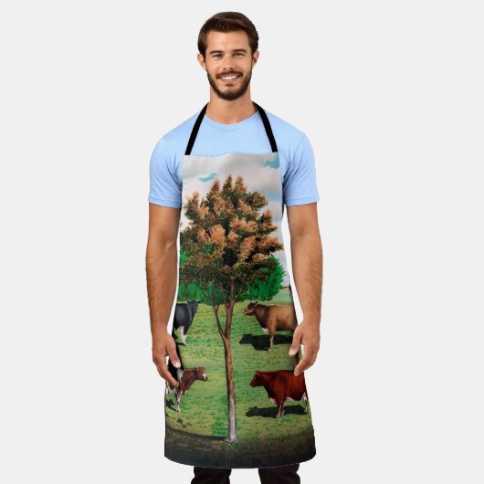 Illustratie  melkkoe schort (Gedragen)