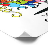 Illustratie: mensen dansen poster (Hoek)