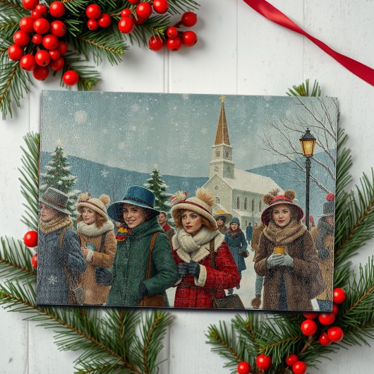  illustratie Mensen die de kerk verlaten Snijplank