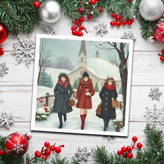 illustratie Mensen die naar de kerk gaan Servet