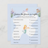 Illustratie Mermaid Baby shower Game (Voorkant / Achterkant)