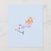 Illustratie Mermaid Baby shower Game (Achterkant)