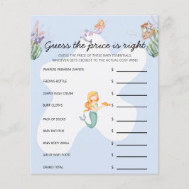 Illustratie Mermaid Baby shower Game