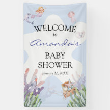 Illustratie Mermaid Welcome Sign Banner