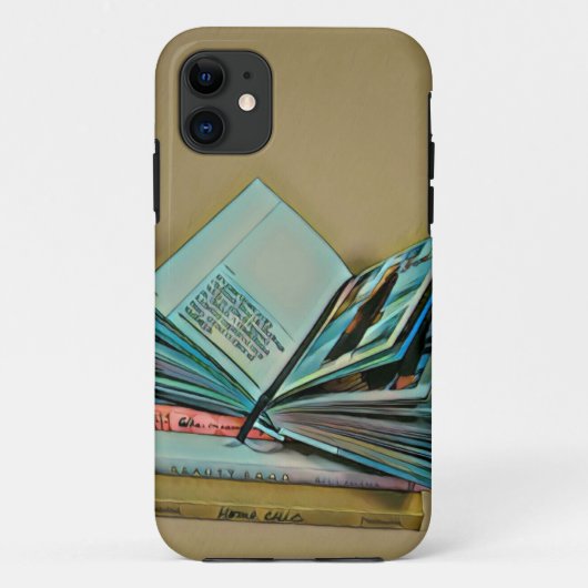 Illustratie met boekenliefhebber Case-Mate iPhone case (Achterkant)
