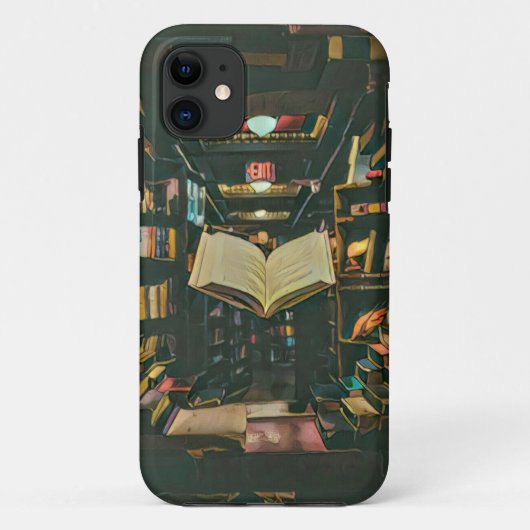 Illustratie met boekenliefhebber Case-Mate iPhone case (Achterkant)
