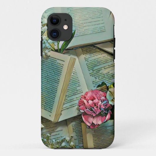 Illustratie met boekenliefhebber Case-Mate iPhone case (Achterkant)