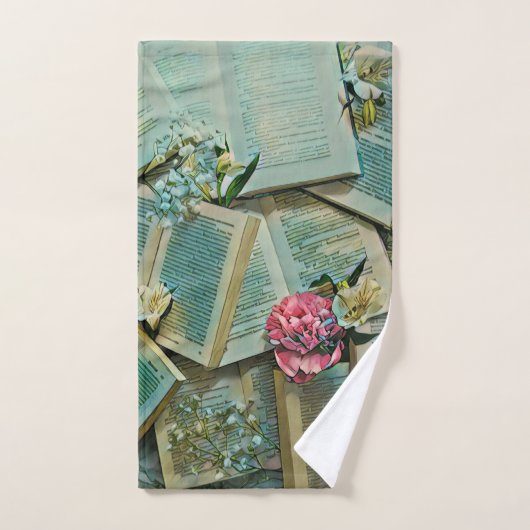 Illustratie met boekenliefhebber handdoek (Handdoek)