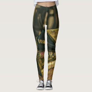 Illustratie met boekenliefhebber leggings