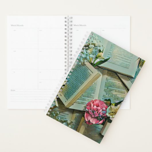 Illustratie met boekenliefhebber planner (Display)