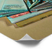 Illustratie met boekenliefhebber poster (Hoek)