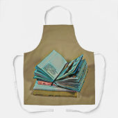 Illustratie met boekenliefhebber schort (Voorkant)