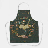 Illustratie met boekenliefhebber schort (Voorkant)