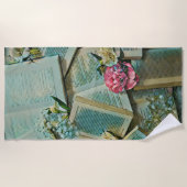 Illustratie met boekenliefhebber strandlaken (Voorkant)