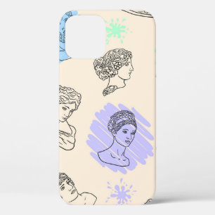 Illustratie met de contouren van de Griekse beelde Case-Mate iPhone Case