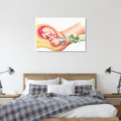 Illustratie met de resultaten van foetus 1 canvas afdruk (Insitu (Slaapkamer))