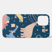  illustratie met dino's verjaardagsfeest. S Case-Mate iPhone Case (Achterkant (horizontaal))