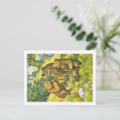 Illustratie met drie foto's van beren briefkaart (Staand voorkant)