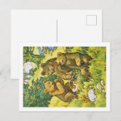 Illustratie met drie foto's van beren briefkaart (Voorkant / Achterkant)