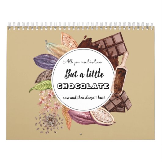 Illustratie met een citaat over chocolade kalender (Hoes)