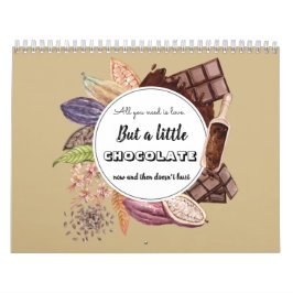 Illustratie met een citaat over chocolade kalender