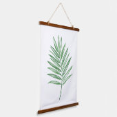 Illustratie met één palmblad hangend wandkleed (Gebogen)