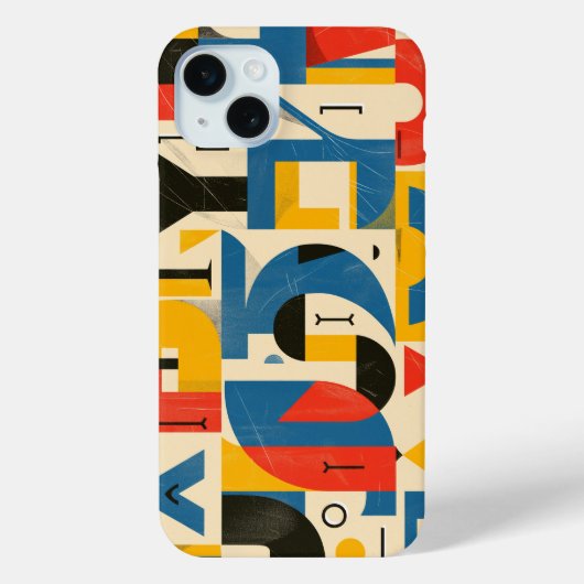 Illustratie met elementen uit alfabetletters Case-Mate iPhone case (Achterkant)