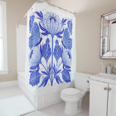 illustratie met geïsoleerde vlinders en bloemen douchegordijn (In situ)