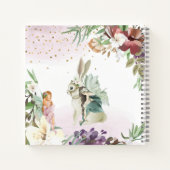 Illustratie met gekanteld bos liefdevol meisje nr. notitieboek (Achterkant)