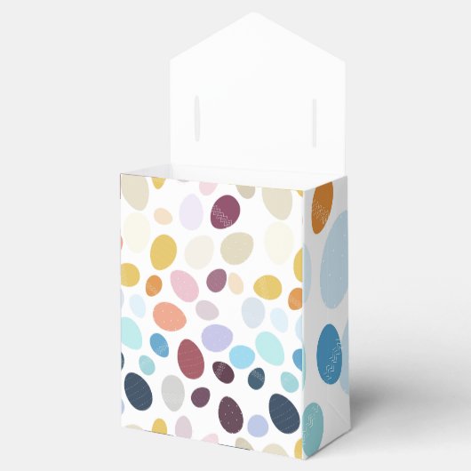 Illustratie met gradiënt gekleurde eieren. bedankdoosjes (Geopend)