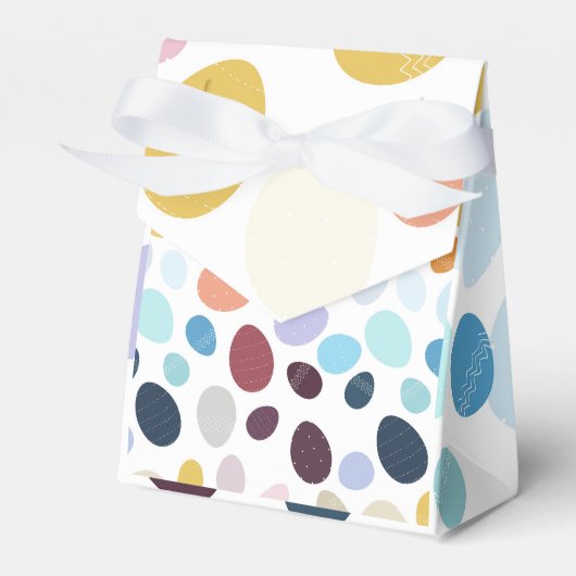 Illustratie met gradiënt gekleurde eieren. bedankdoosjes (Voorkant Zijde)